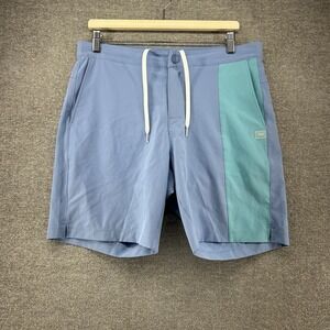 Rhone Barrier Board Shorts Men Size Medium Light Blue Drawstrings Lined Beach